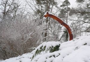 Le monstre du Loch Ness sous la neige - JC PASTY